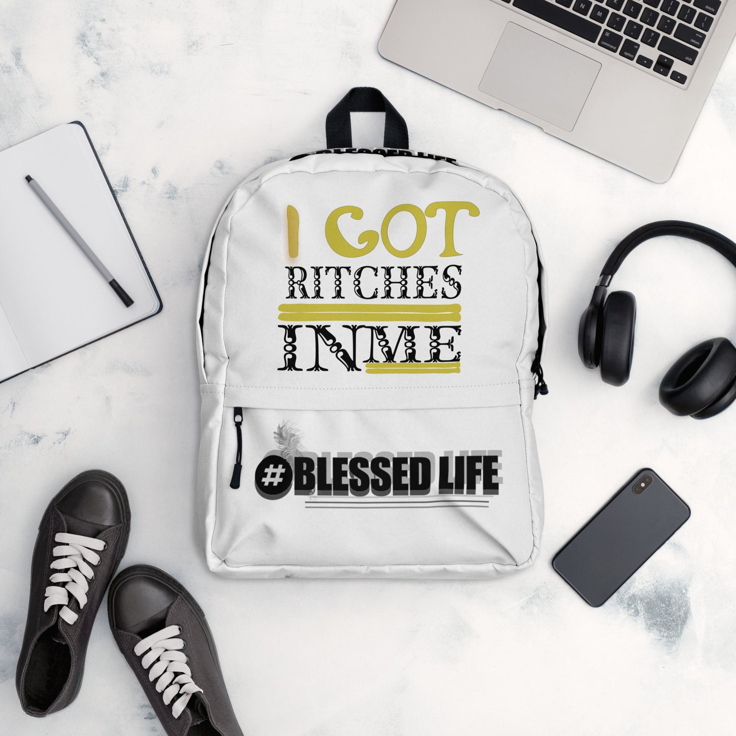 I GOT RITCHES IN ME/BLESSED LIFE COLLABORATION Backpack