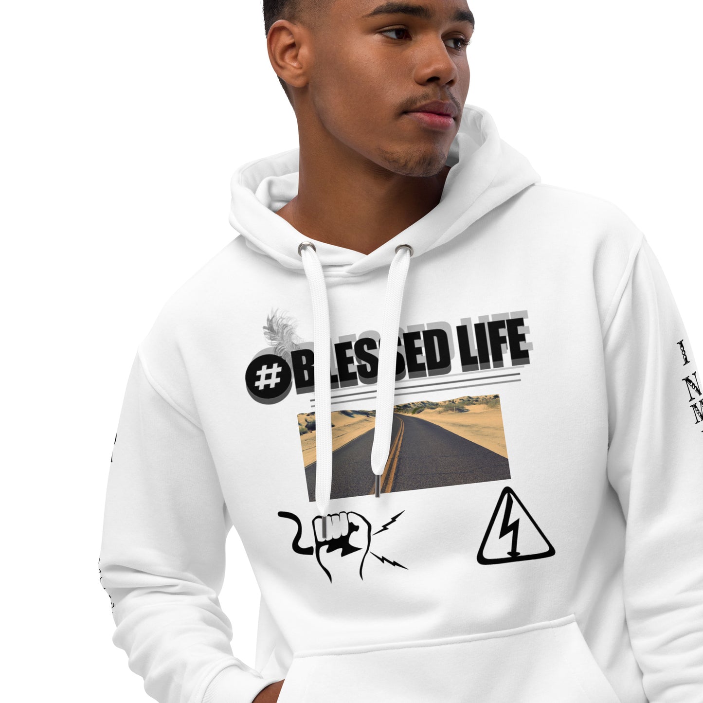 BLESSED LIFE X ON THE ROAD TO RITCHES  Premium eco hoodie