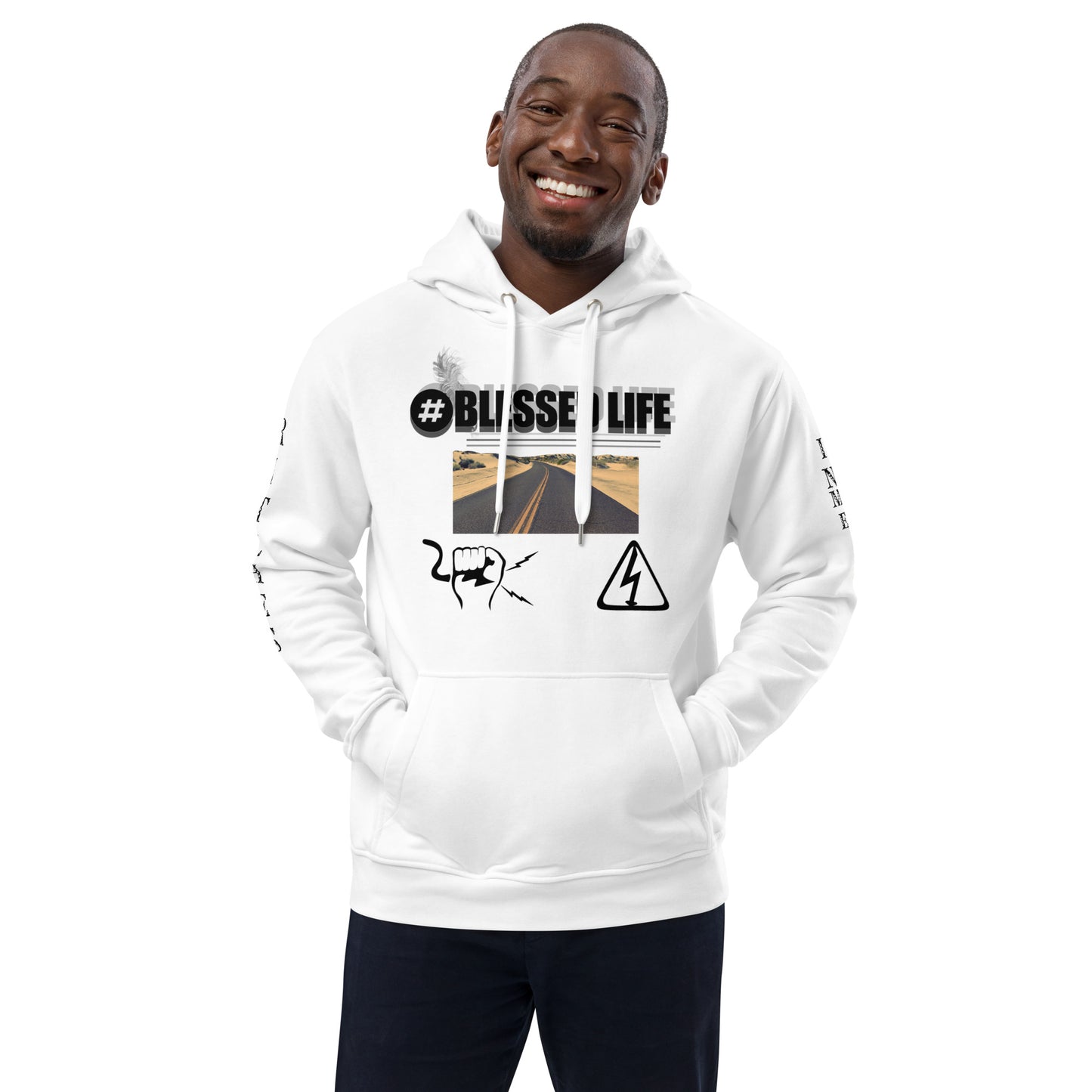 BLESSED LIFE X ON THE ROAD TO RITCHES  Premium eco hoodie