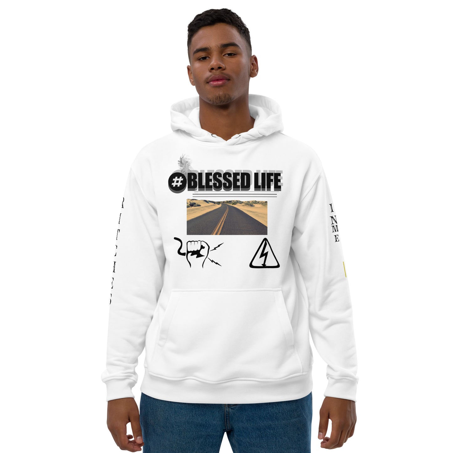 BLESSED LIFE X ON THE ROAD TO RITCHES  Premium eco hoodie