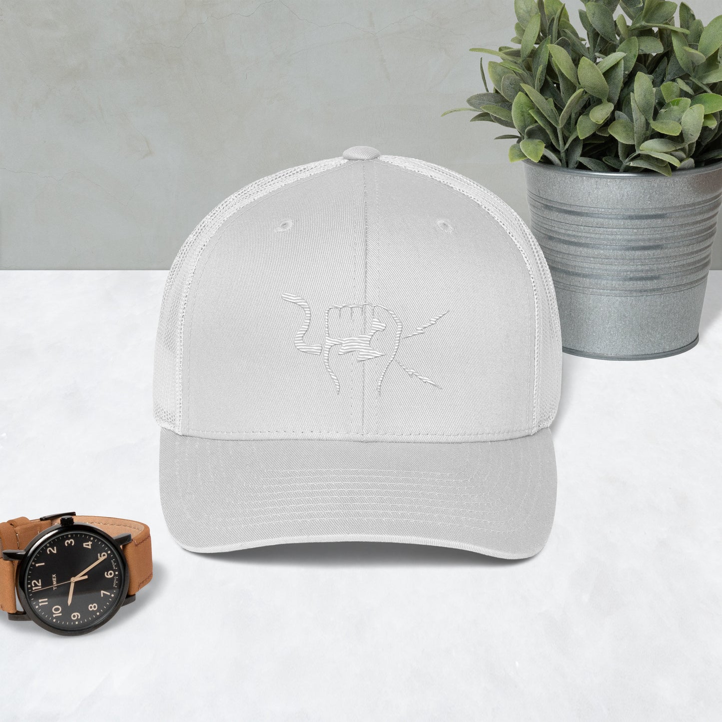 POWER IN ME/WE Trucker Cap (WHITE LOGO)