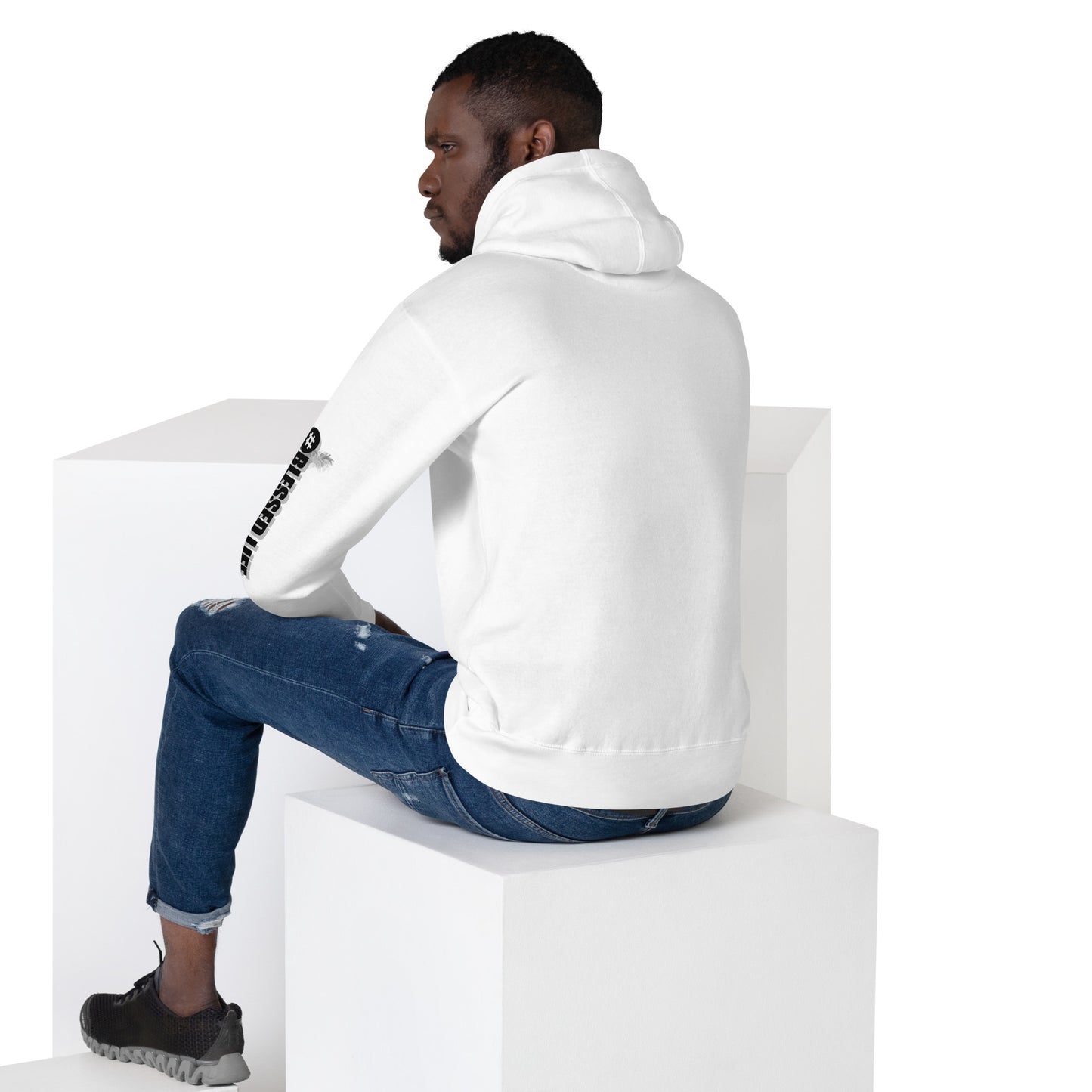 "BLESED LIFE" Three-Panel Fleece Hoodie