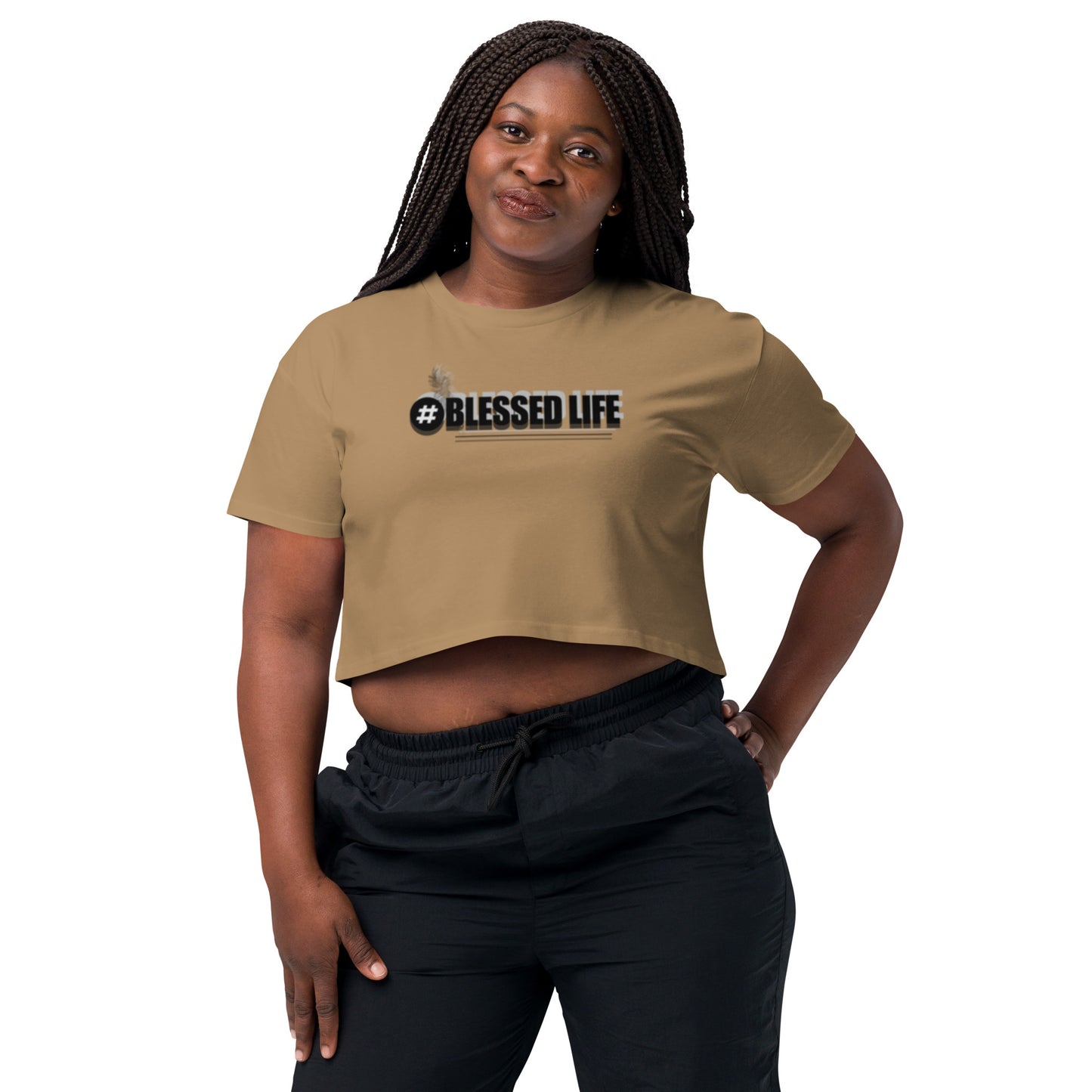 BLESSED LIFE Women’s crop top