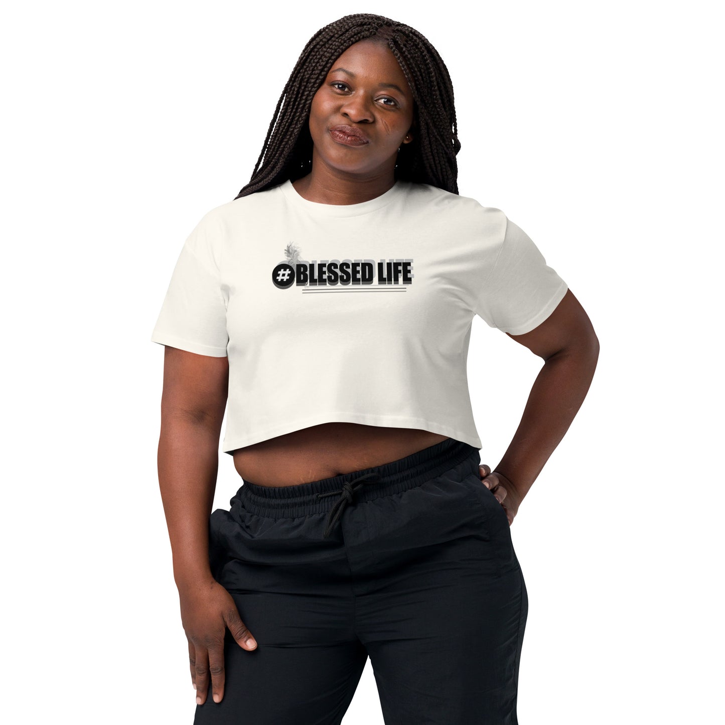 Women’s "BLESSED LIFE" crop top